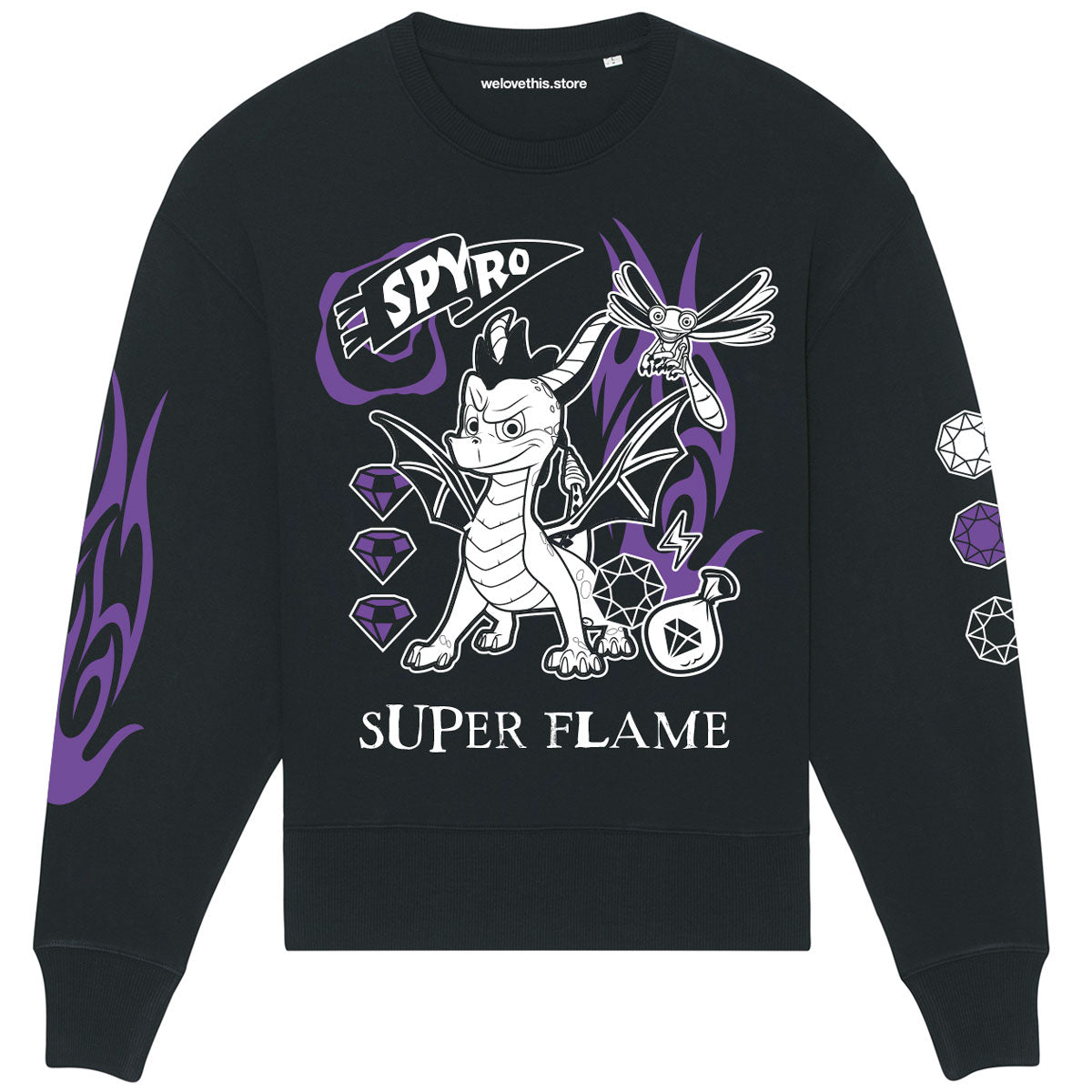 Spyro Super Flame Sweatshirt with Sleeve Prints 