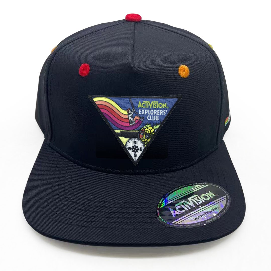 Pitfall Patch Cap, Explorers Club Design with Activision Rainbow Lining and Details
